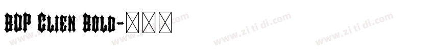 BDP Clien Bold字体转换